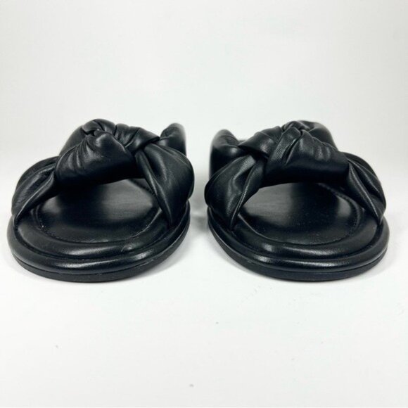 MICHAEL Michael Kors Elena Knotted Slide Sandals Black Size 6M - Picture 4 of 14